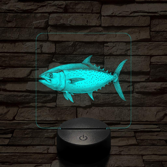 Tonhal 7 színű valósághű 3D led lámpa