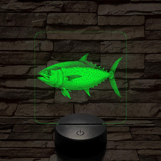 Tonhal 7 színű valósághű 3D led lámpa