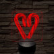 Szív cukorbot 7 színű valósághű 3D led lámpa