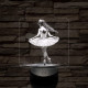 Balerína 7 színű valósághű 3D led lámpa