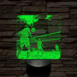 Röplabda meccs 7 színű valósághű 3D led lámpa