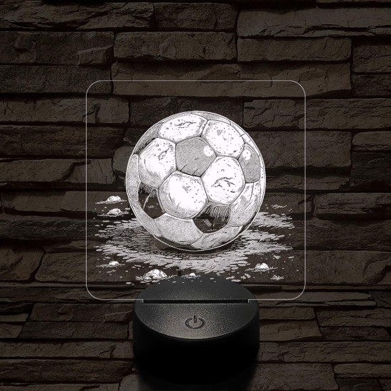 Focilabda 7 színű valósághű 3D led lámpa