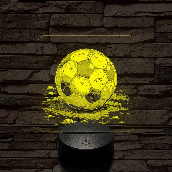 Focilabda 7 színű valósághű 3D led lámpa