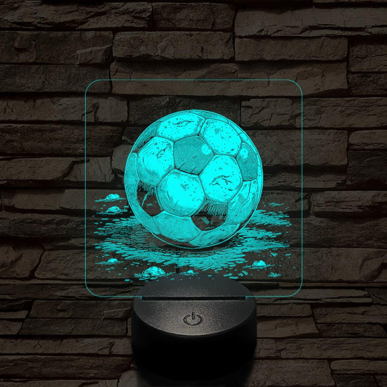 Focilabda 7 színű valósághű 3D led lámpa