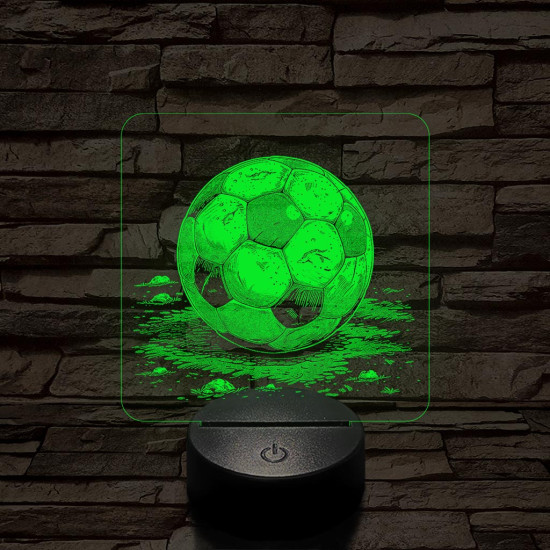 Focilabda 7 színű valósághű 3D led lámpa