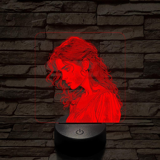 Csinos karakter 7 színű valósághű 3D led lámpa