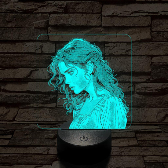 Csinos karakter 7 színű valósághű 3D led lámpa