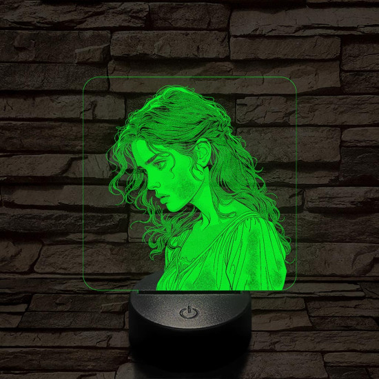 Csinos karakter 7 színű valósághű 3D led lámpa