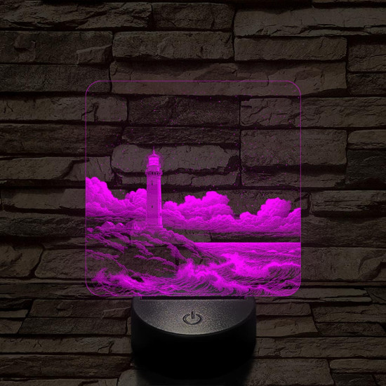 Szirti világítótorony 7 színű valósághű 3D led lámpa