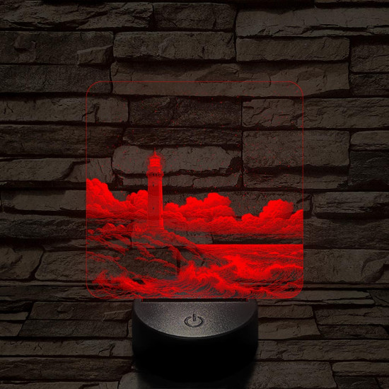 Szirti világítótorony 7 színű valósághű 3D led lámpa