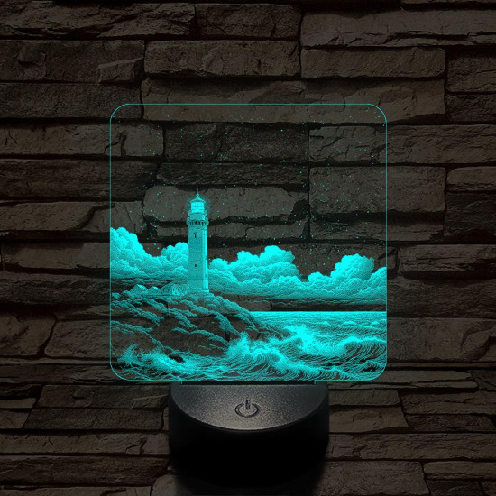 Szirti világítótorony 7 színű valósághű 3D led lámpa