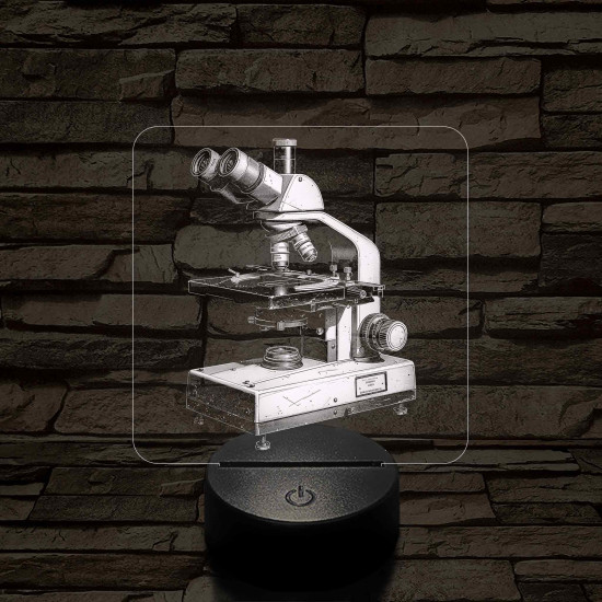 Mikroszkóp 7 színű valósághű 3D led lámpa