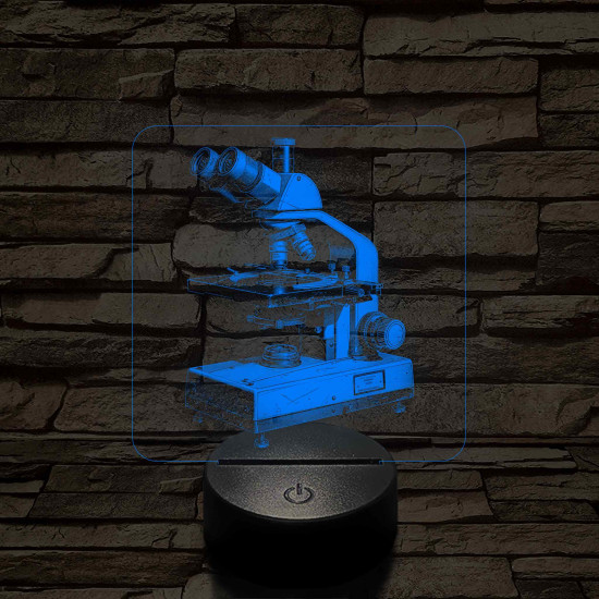 Mikroszkóp 7 színű valósághű 3D led lámpa