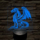 Nemes-sárkány 7 színű valósághű 3D led lámpa