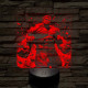 Hulk "boldog" 7 színű valósághű 3D led lámpa
