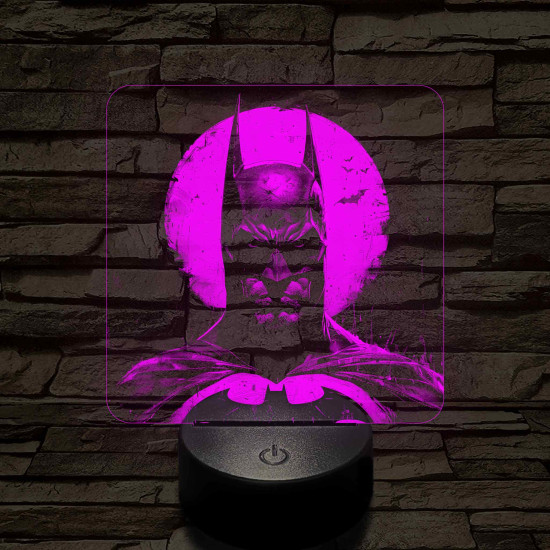 Batman a 7 színű valósághű 3D led lámpa
