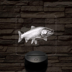 Lazac hal 7 színű valósághű 3D led lámpa