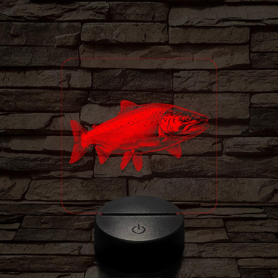 Lazac hal 7 színű valósághű 3D led lámpa