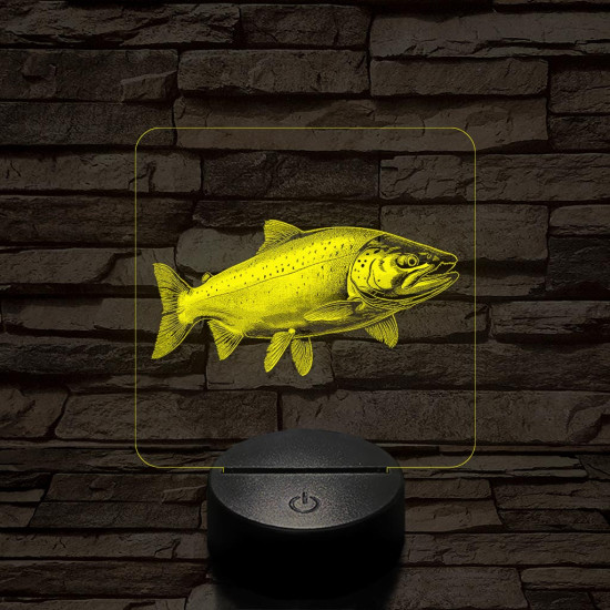 Lazac hal 7 színű valósághű 3D led lámpa