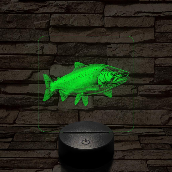 Lazac hal 7 színű valósághű 3D led lámpa