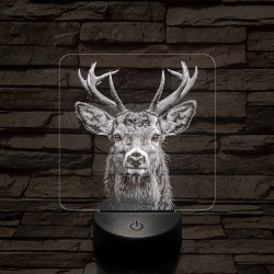 Szarvas méltóság 7 színű valósághű 3D led lámpa