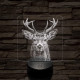 Szarvas méltóság 7 színű valósághű 3D led lámpa