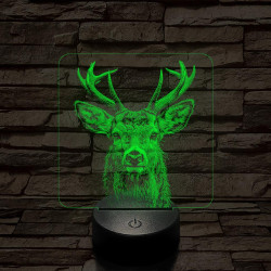 Szarvas méltóság 7 színű valósághű 3D led lámpa