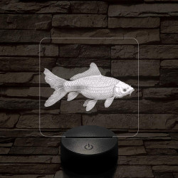 Ponty hal 7 színű valósághű 3D led lámpa