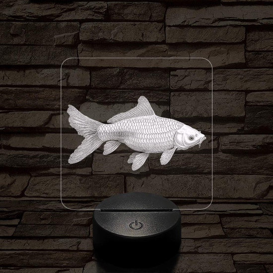 Ponty hal 7 színű valósághű 3D led lámpa