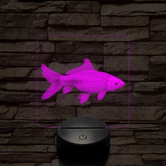 Ponty hal 7 színű valósághű 3D led lámpa