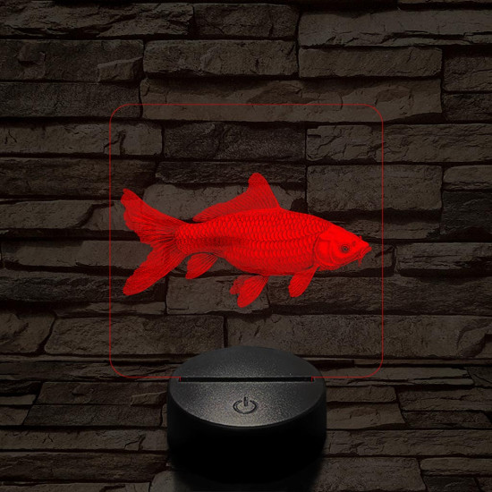 Ponty hal 7 színű valósághű 3D led lámpa