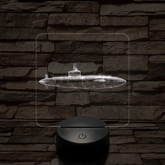 Harci tengerlatjáró 7 színű valósághű 3D led lámpa