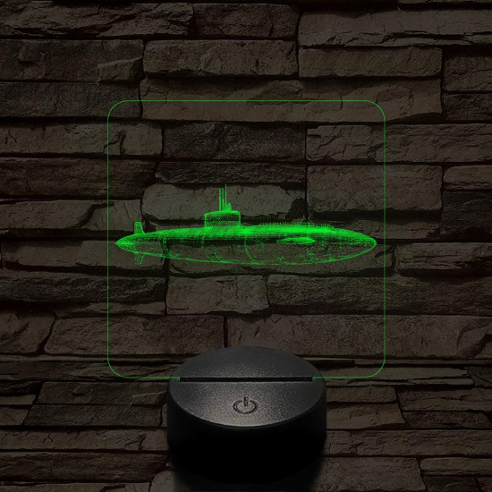 Harci tengerlatjáró 7 színű valósághű 3D led lámpa