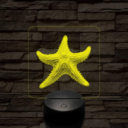 Tengericsillag 7 színű valósághű 3D led lámpa