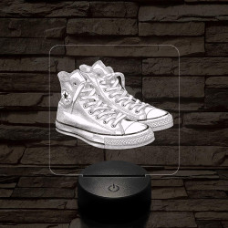 Trendi cipő fehér 7 színű valósághű 3D led lámpa