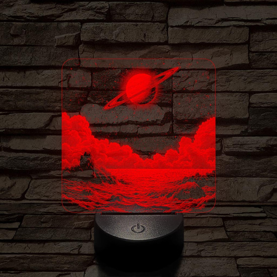 Űrbéli álom 7 színű valósághű 3D led lámpa