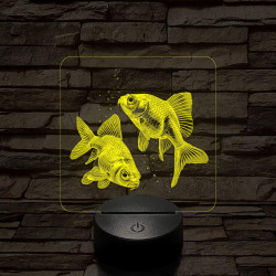 Aranyhalak 7 színű valósághű 3D led lámpa