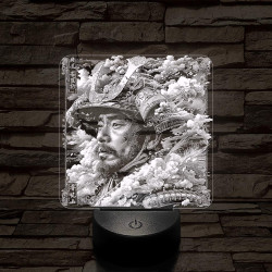 Szamuráj legenda 7 színű, valósághűen gravírozott 3D led lámpa