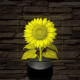 Napraforgó virág 7 színű valósághű 3D led lámpa
