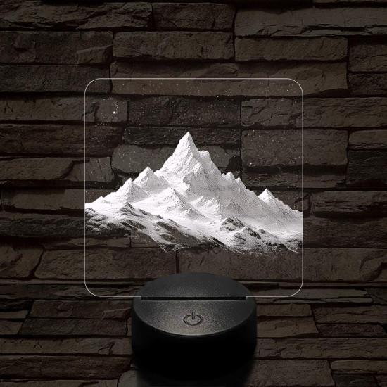 Csillagfényes jéghegyek 7 színű valósághű 3D led lámpa