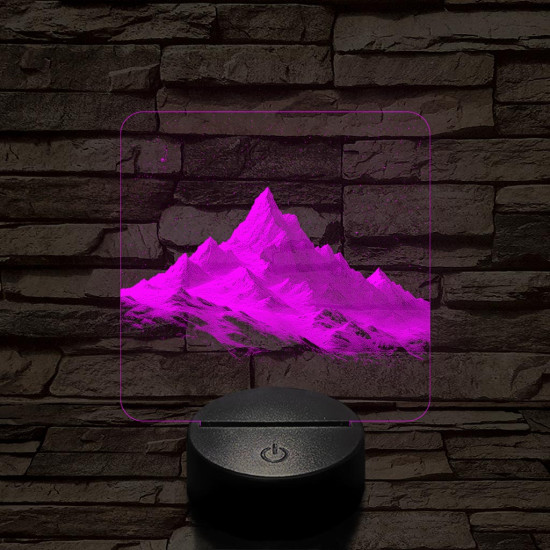 Csillagfényes jéghegyek 7 színű valósághű 3D led lámpa