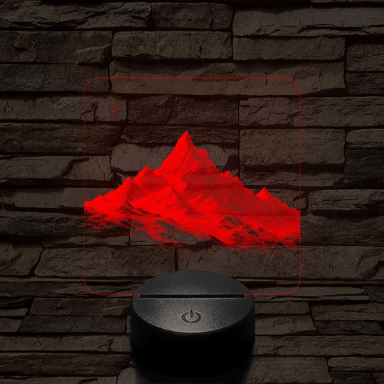 Csillagfényes jéghegyek 7 színű valósághű 3D led lámpa