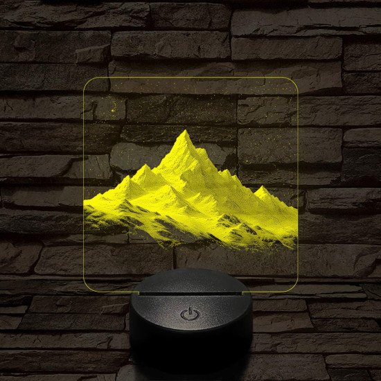 Csillagfényes jéghegyek 7 színű valósághű 3D led lámpa