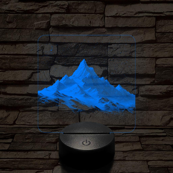 Csillagfényes jéghegyek 7 színű valósághű 3D led lámpa