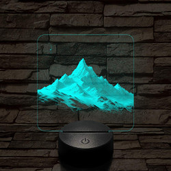 Csillagfényes jéghegyek 7 színű valósághű 3D led lámpa