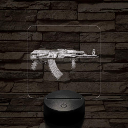 AKS-74  7 színű valósághű 3D led lámpa