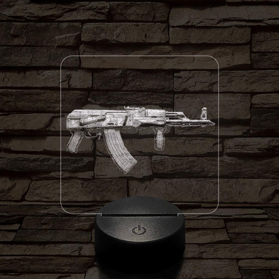 AKS-74  7 színű valósághű 3D led lámpa