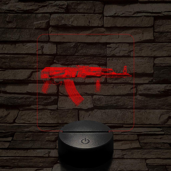 AKS-74  7 színű valósághű 3D led lámpa