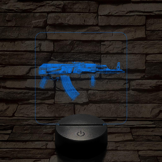 AKS-74  7 színű valósághű 3D led lámpa