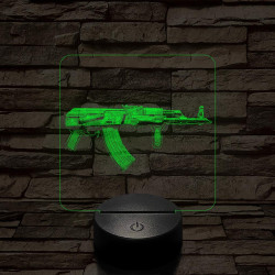 AKS-74  7 színű valósághű 3D led lámpa